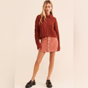 Free People Ray Corduroy Mini Skirt